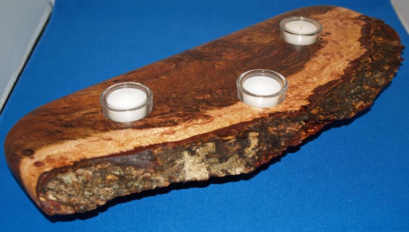 Natural Edge Koa Candle Holder