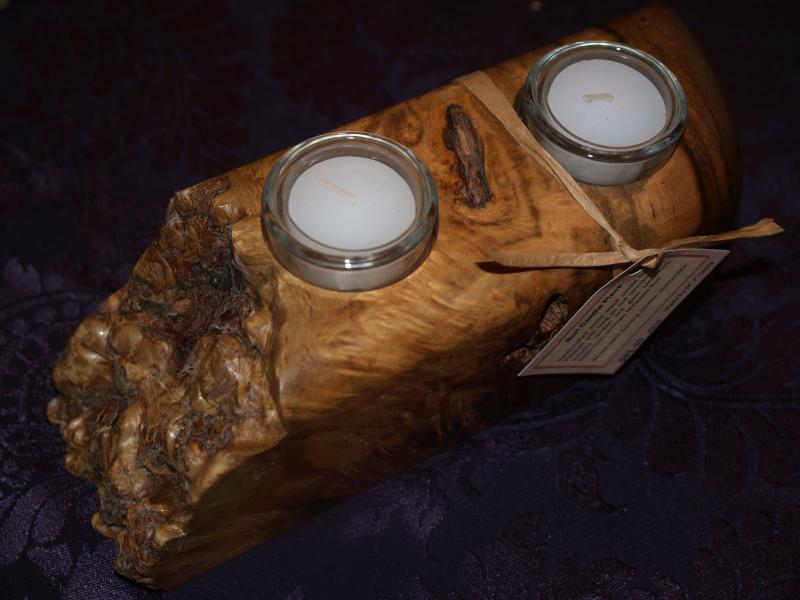 Burl candle
